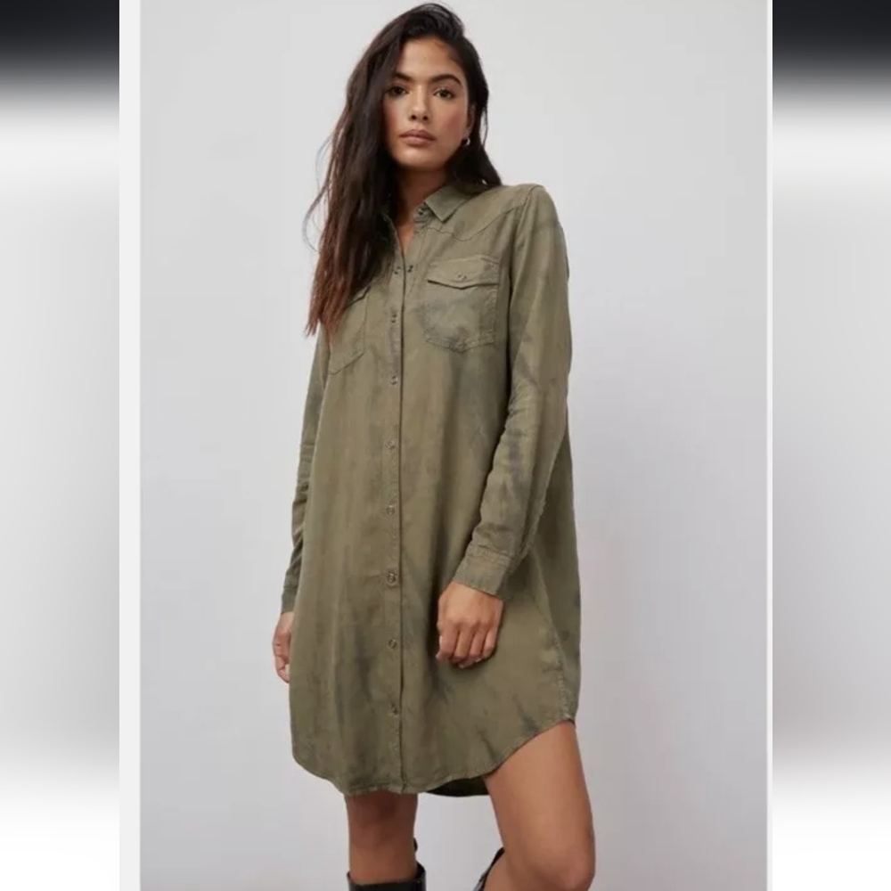 Rails Olive Green Shirt Dress